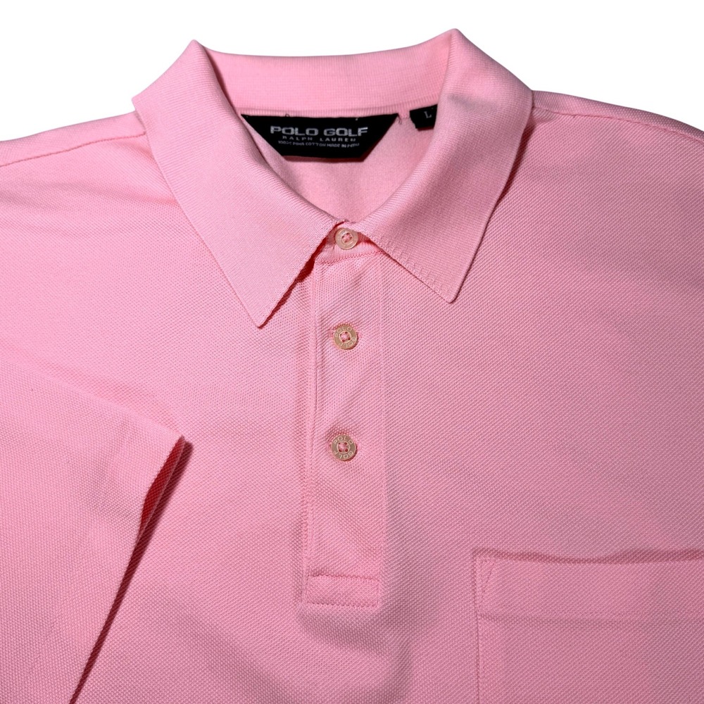 Polo Golf Ralph Lauren‎ Pink Short Sleeve Polo Shirt Men's Size L